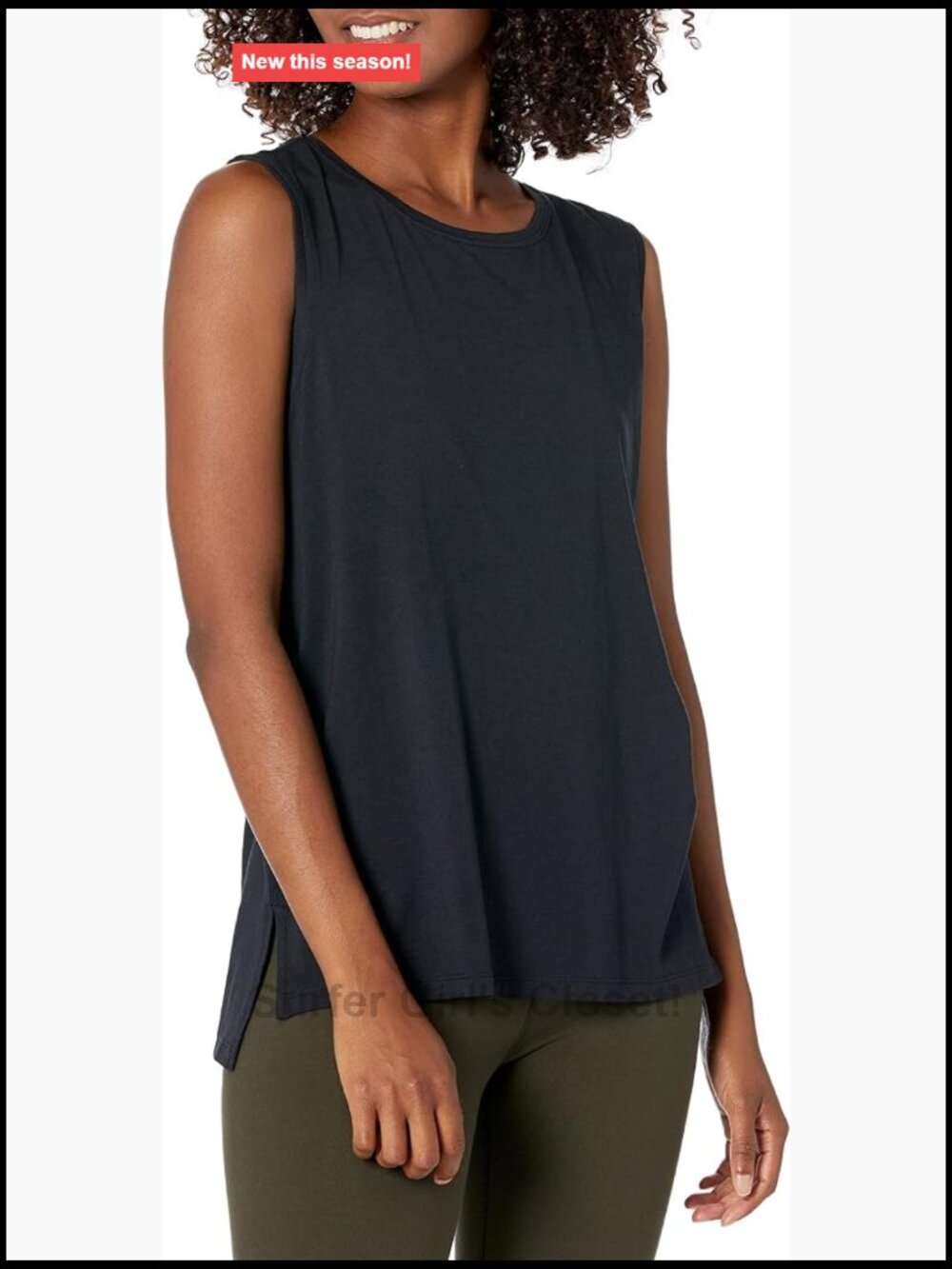 Soft Cotton Relaxed-Fit Workout Tank Top Plus Size